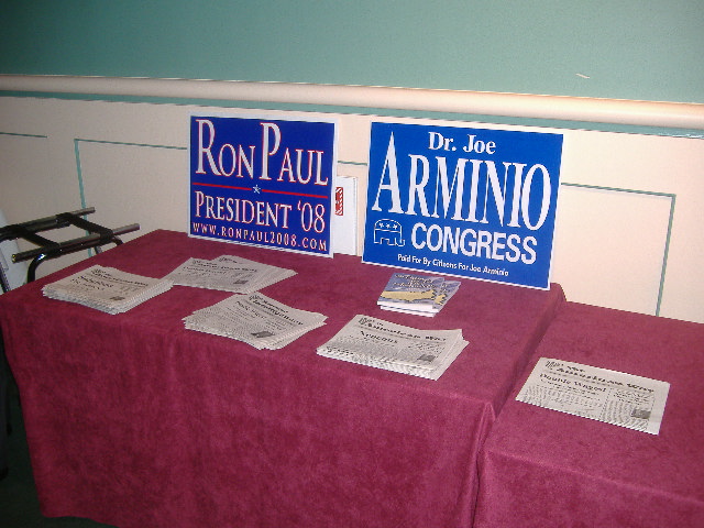 Joe brought his signs, his papers, and his 'ticket'. But no one else brought items for their campaign, probably figuring the minds were made up.